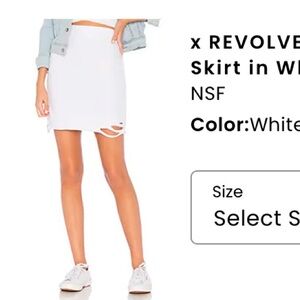 NSF x‎ Revolve Adalia Destroyed Skirt in White